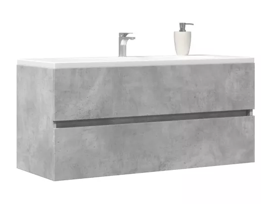 Armoire d'évier Gris béton 100x38,5x45 cm Aggloméré
