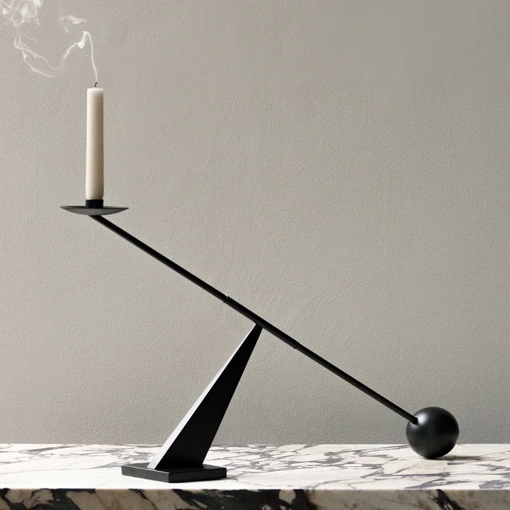 Audo - Interconnect Kerzenständer, H 25,5 x L 42,5 cm, Messing bronziert