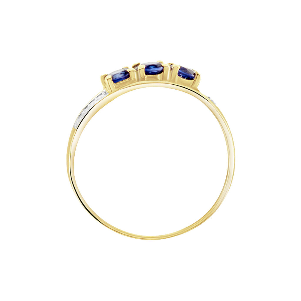 Bague Or Jaune Abelard Saphirs Diamants