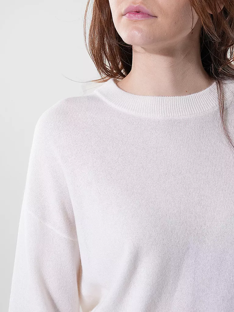 LES TRICOTS DE LEA Kaschmirpullover MAPOUPETTE weiss