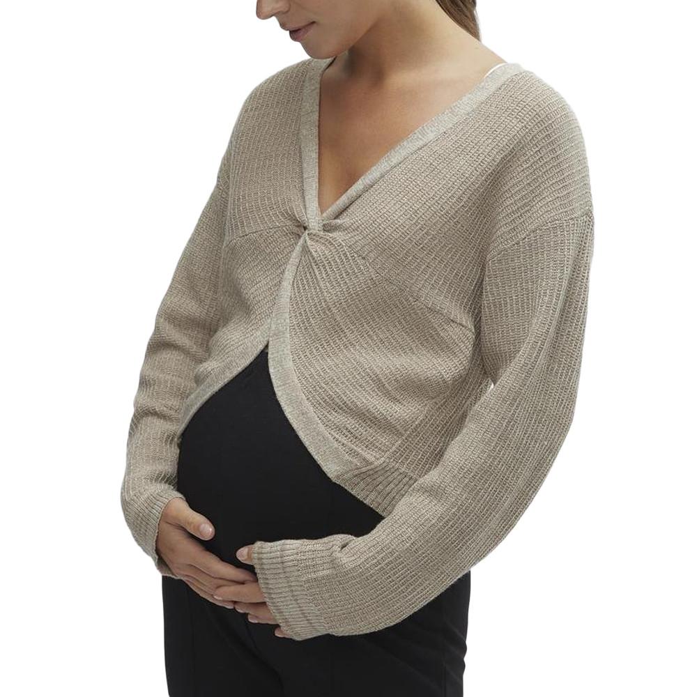 Mamalicious Pull de Grossesse Beige Femme Mamalicious Lems