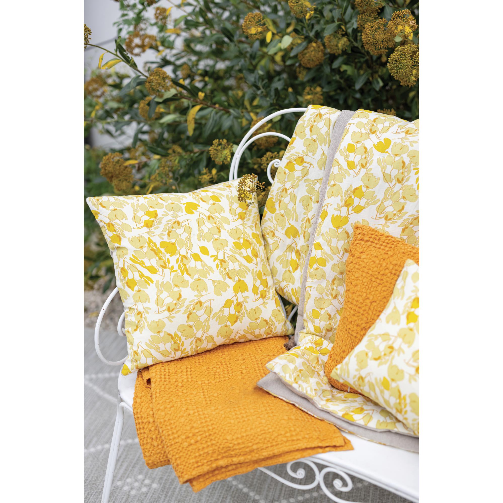 Coussin stonewashed tana moutarde 40 x 65 cm