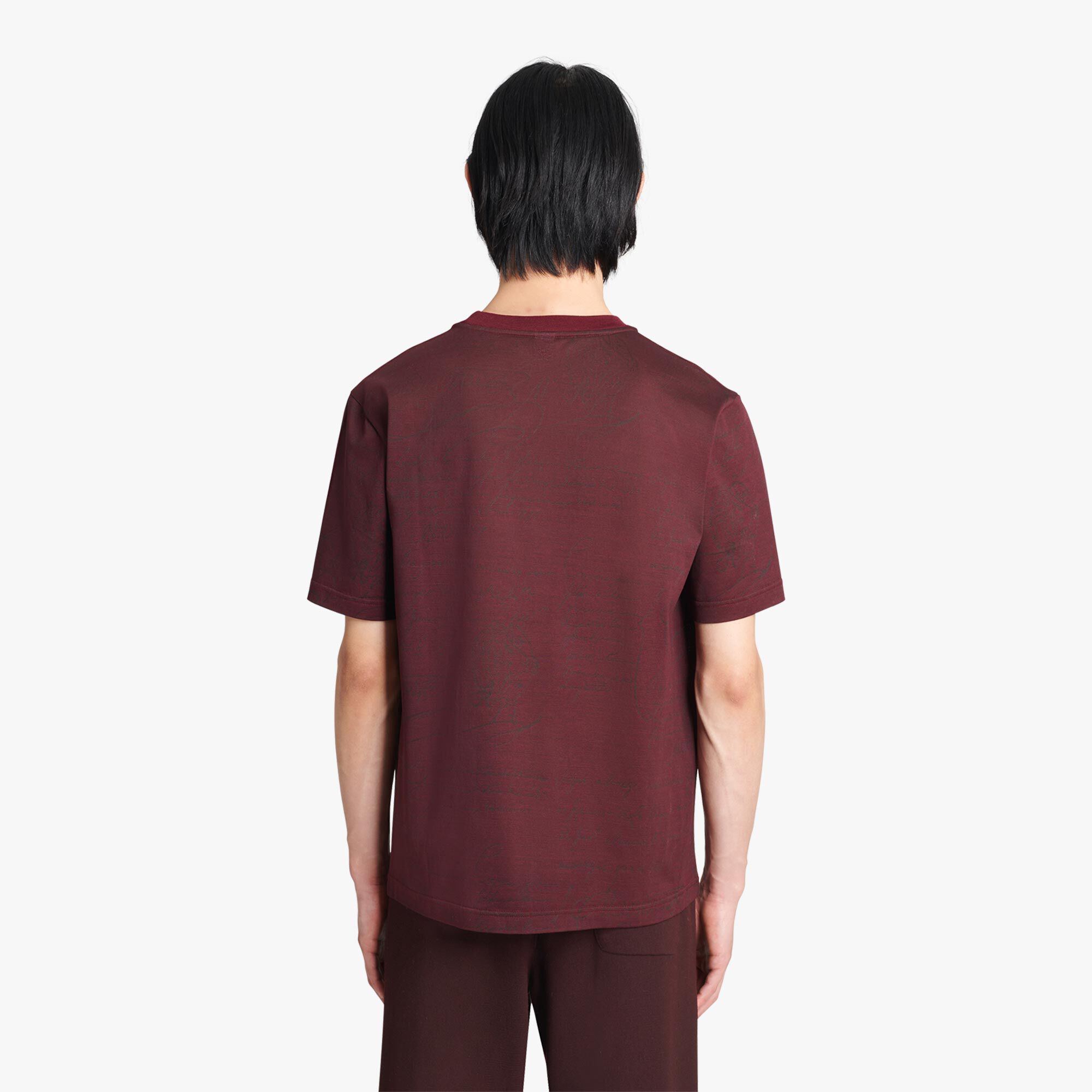 T-Shirt En Jacquard Scritto All-Over