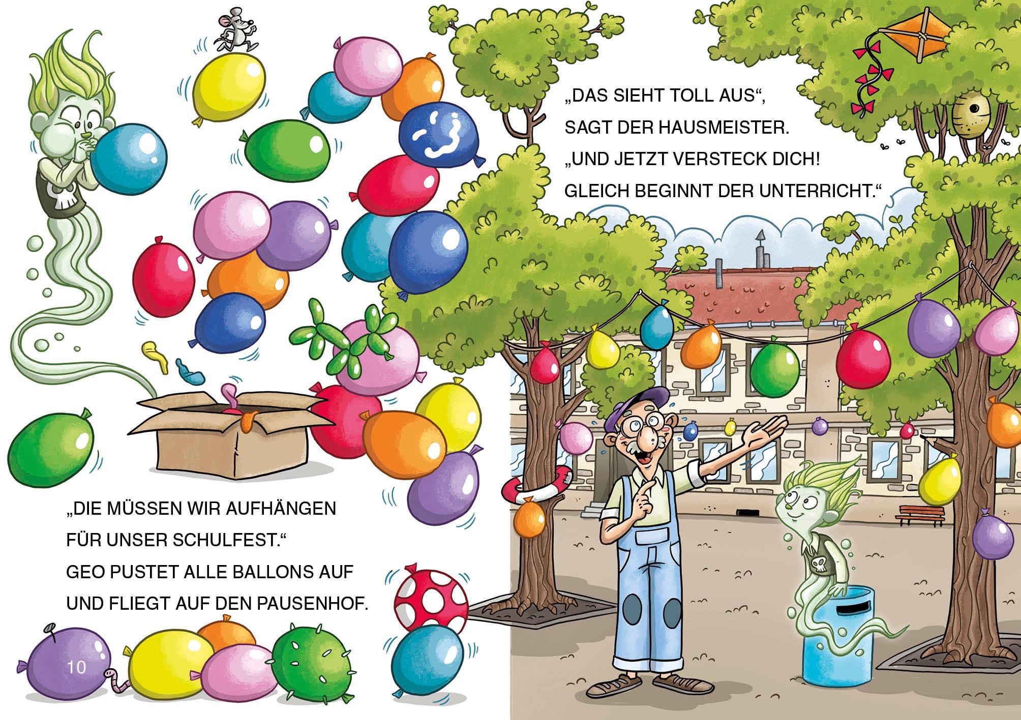 Leselöwen 1. Klasse - Ein Gespenst auf dem Schulhof (Großbuchstabenausgabe)
