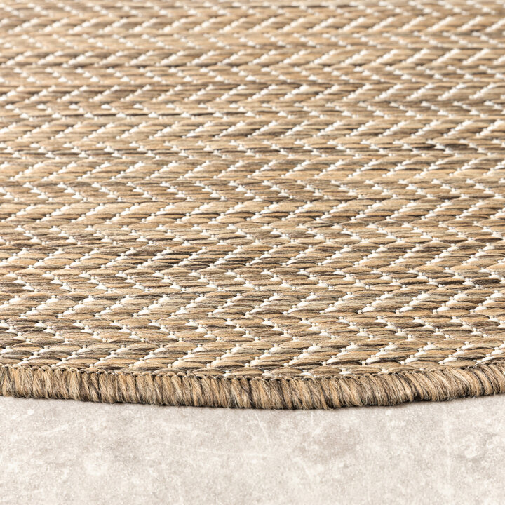 Rond buitenkleed - Malta Arrow Naturel | Budgettopper!