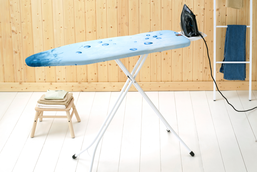 Strijkplank B, 124x38 cm, strijkerhouder - Ice Water