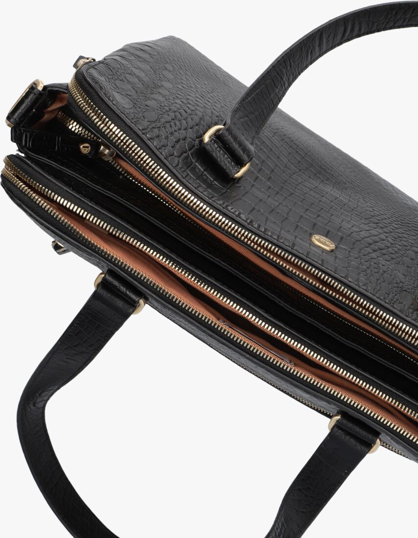 FMME zwarte fmme laptoptas charlotte croco