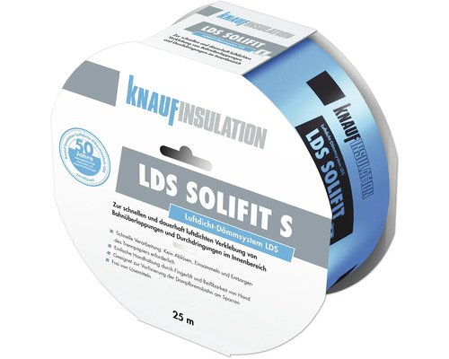 Knauf Insulation speciale folieplakband LDS Solifit S voor binnengebruik 25 m x 60 mm