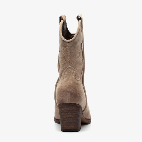 Harper leren western dames laarsjes beige