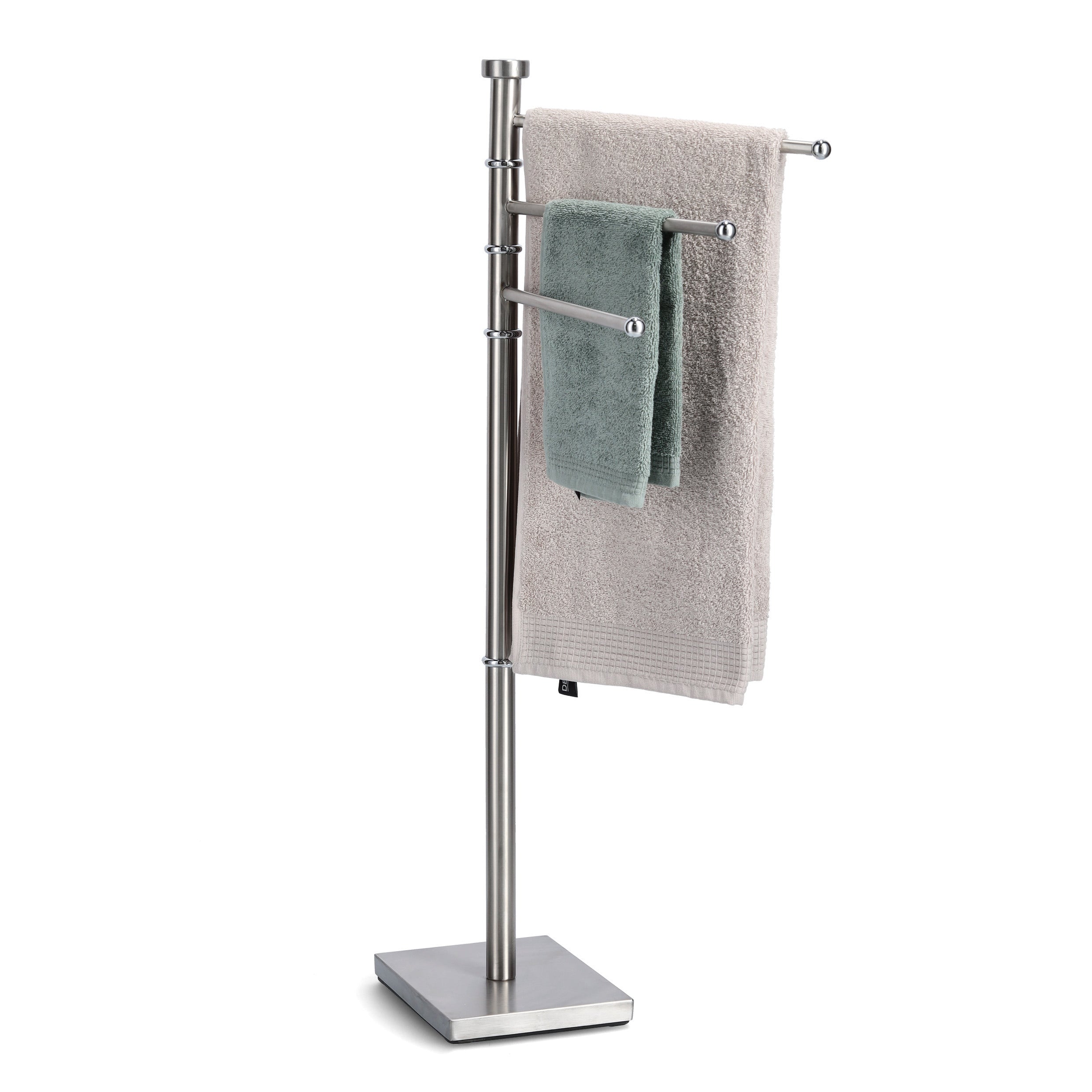 Zeller Handdoekenrek - staand - RVS - 3-stangs - 87 cm