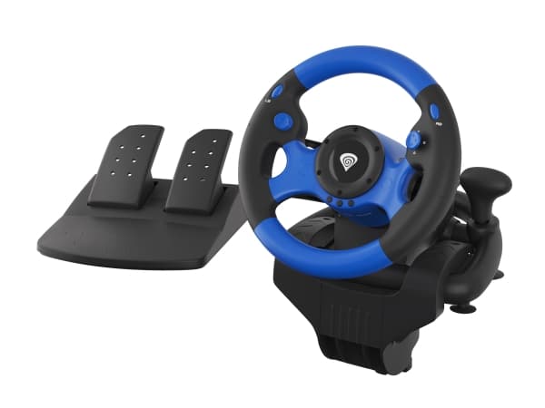 GENESIS Seaborg 350, Ratt + pedaler, Nintendo Switch, PC, PlayStation 4, Playstation 3, Xbox 360, Xbox One, Xbox Series S, Xbox Series X, 180°, Koble