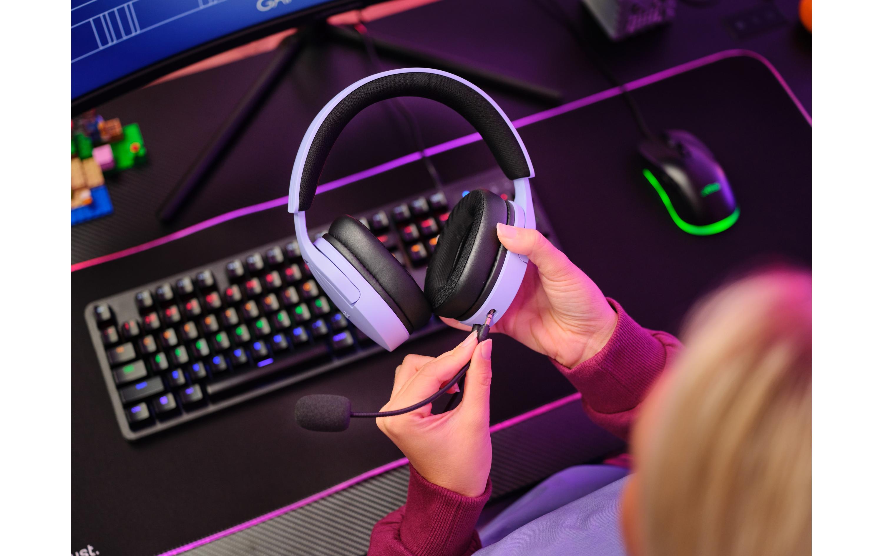 Headset GXT 489P FAYZO Schwarz/ViolettLeistungsstarkes, ohrumschliessendes Gaming-Headset, hergestellt für PC, Laptop und Konsolen