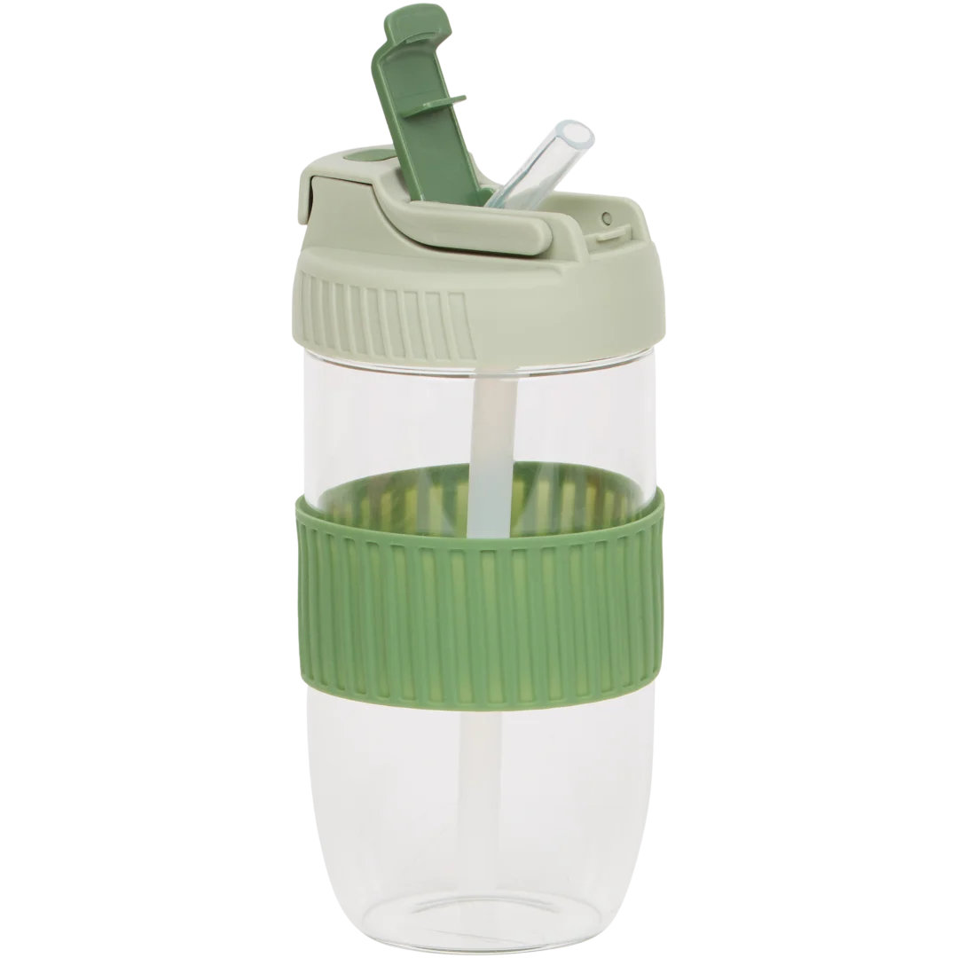Drinkfles met rietje 500 ml | diverse kleuren