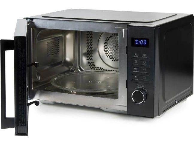 Domo Mikrowelle DO22301C Schwarz Freistehende Mikrowelle für schnelles Erwärmen und Zubereiten