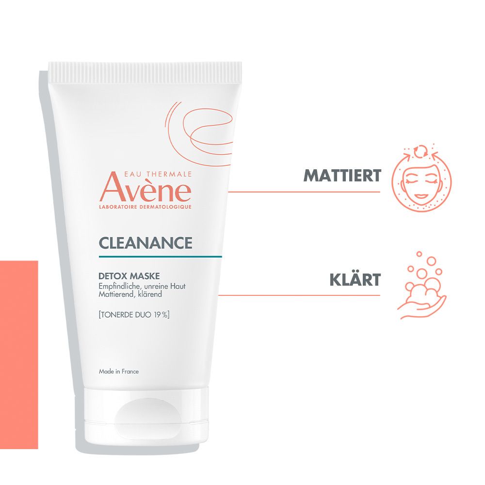 Eau Thermale Avène – CLEANANCE Detox-Maske für unreine und empfindliche Haut