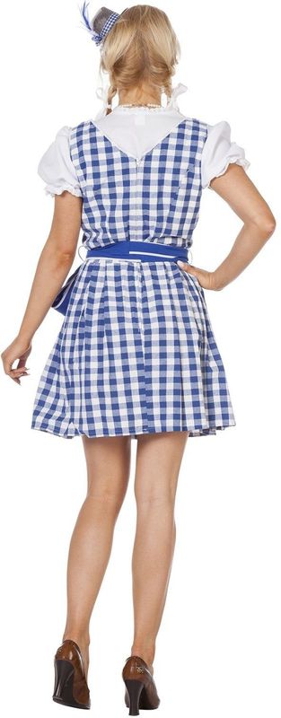 Dirndl Brigitte - Jurk - Blauw - Losse Schort en Blouse