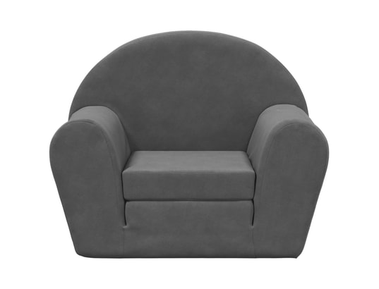 VIDAXL - Chambre bébé Canapé-lit pour enfants anthracite peluche douce