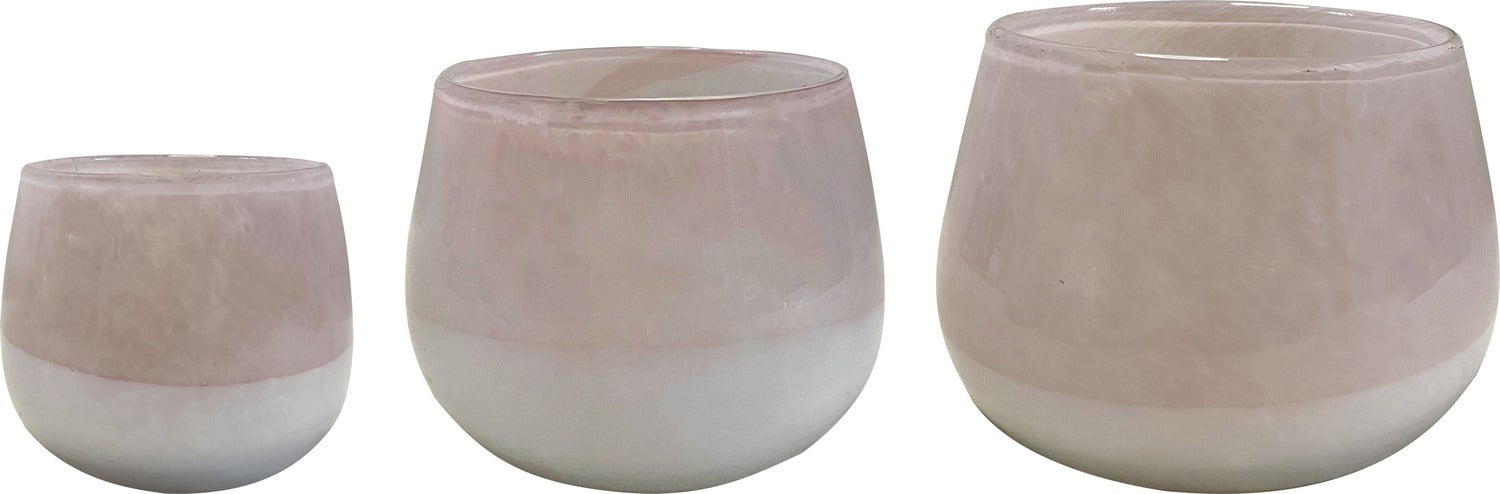Hakbijl Glass vaas Imani taupe D 11 H 9 cm