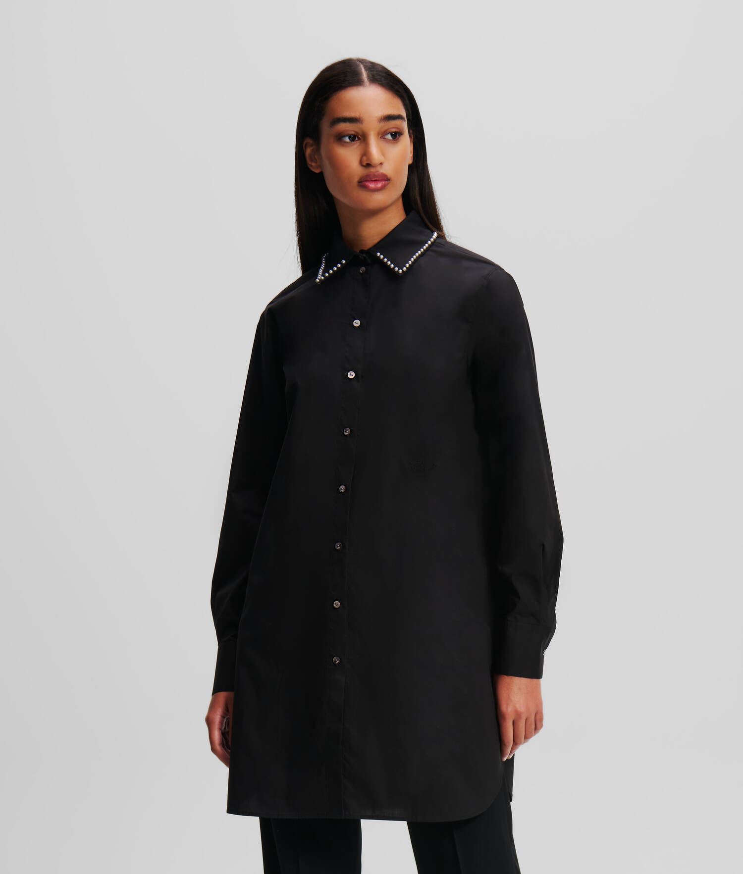 CHEMISE TUNIQUE ORNÉE DE PERLES