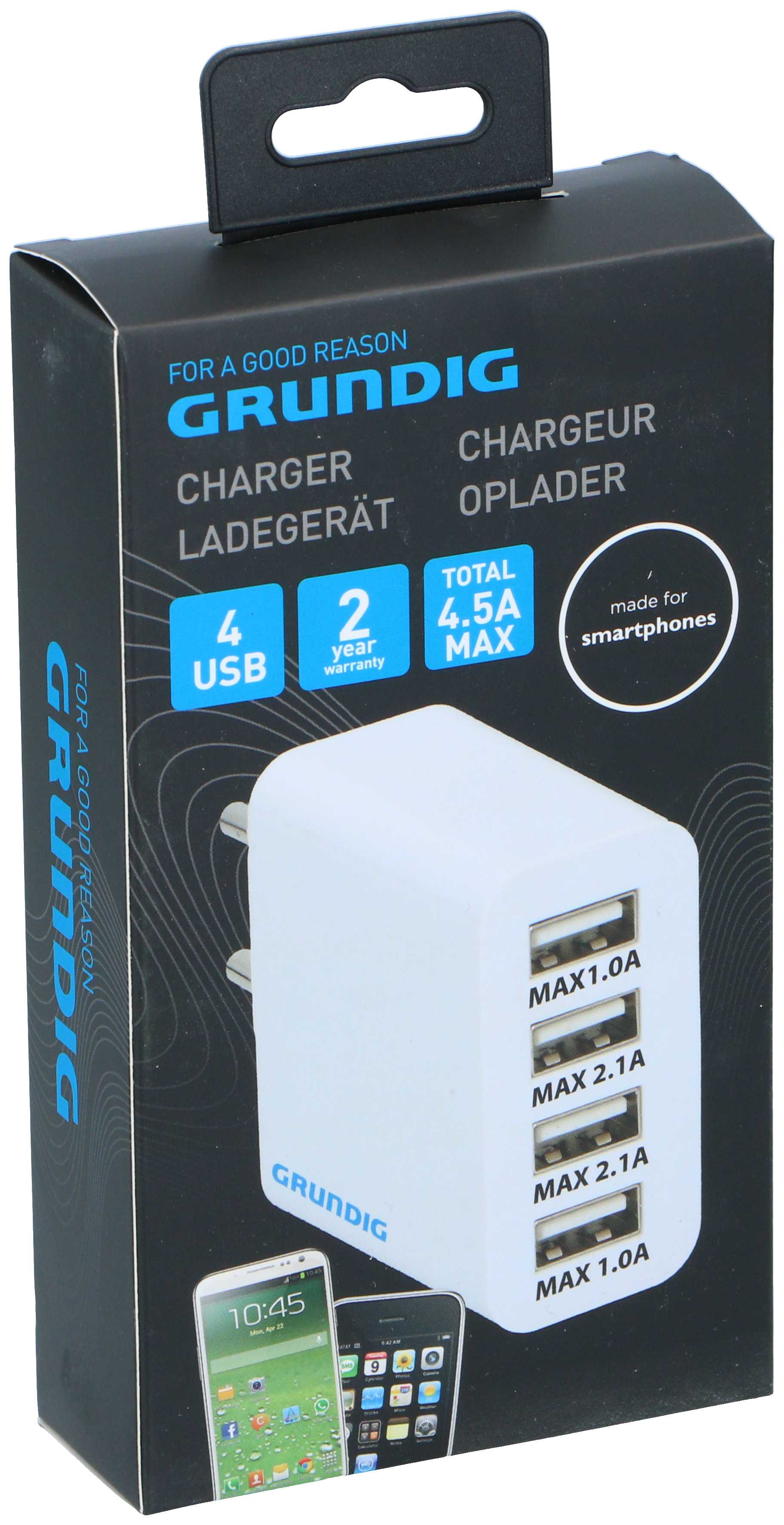 Grundig USB Ladeadapter 4Anschlüsse