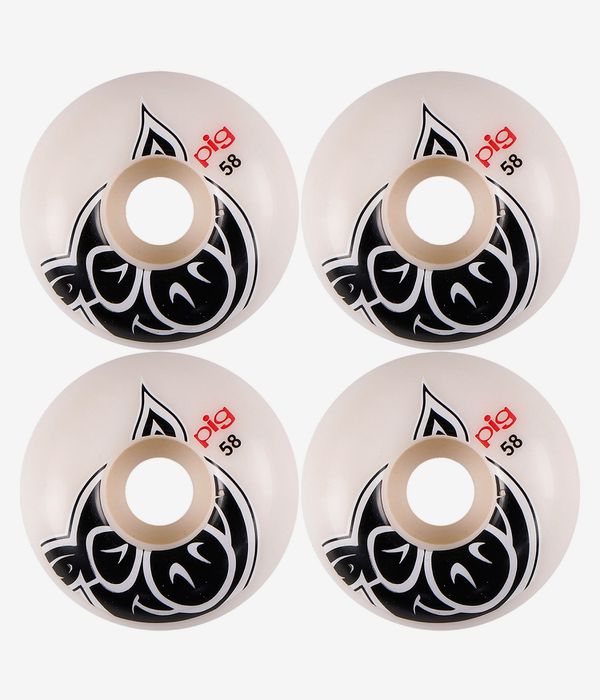 Pig Head Rollen (white) 58mm 101A 4er Pack