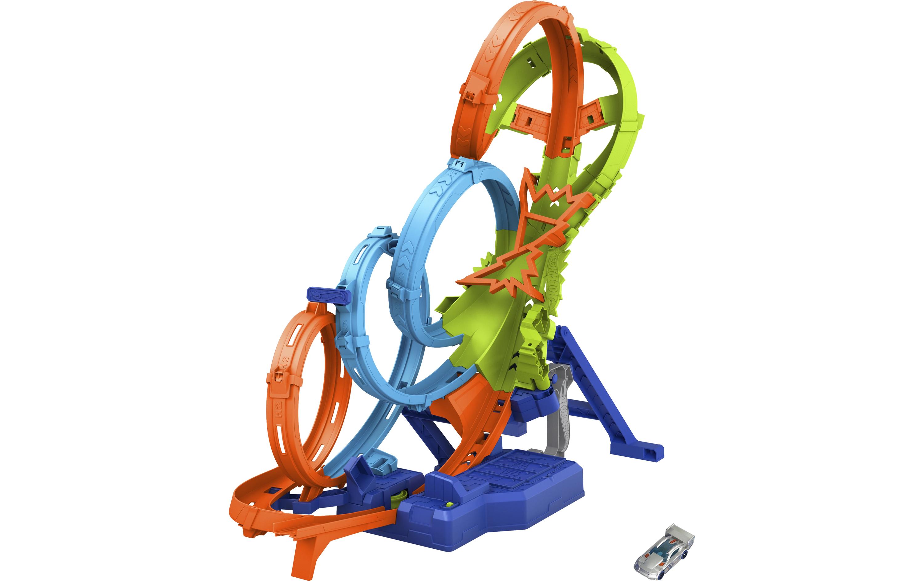Action 4 Loopings Crash4-Loopings Crash Gefahr Trackset