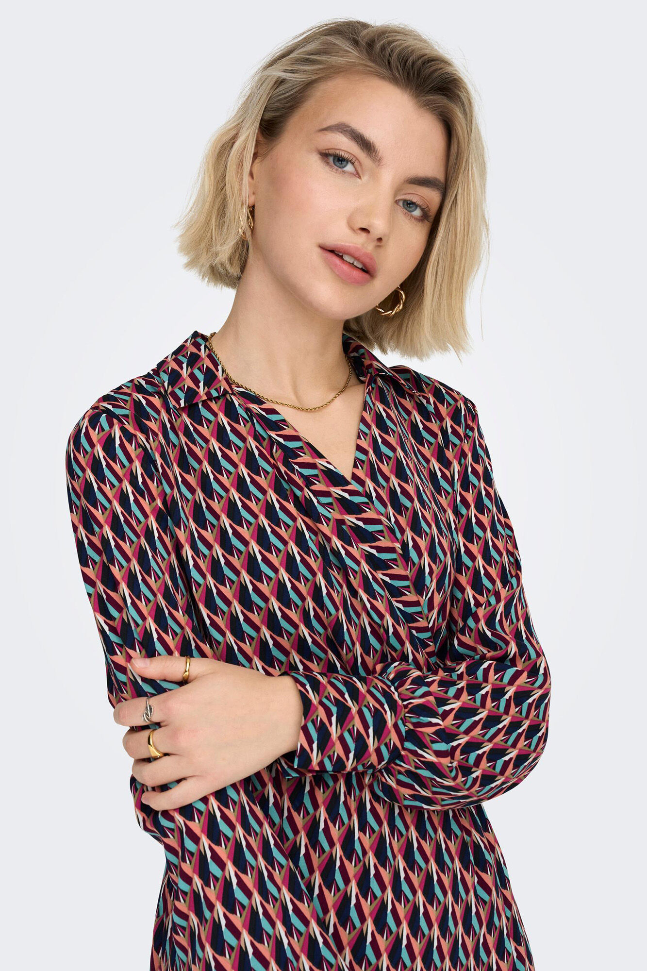 Vestido camisa de cetim