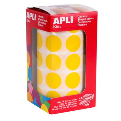 Apli - Gommettes rouleau - jaune