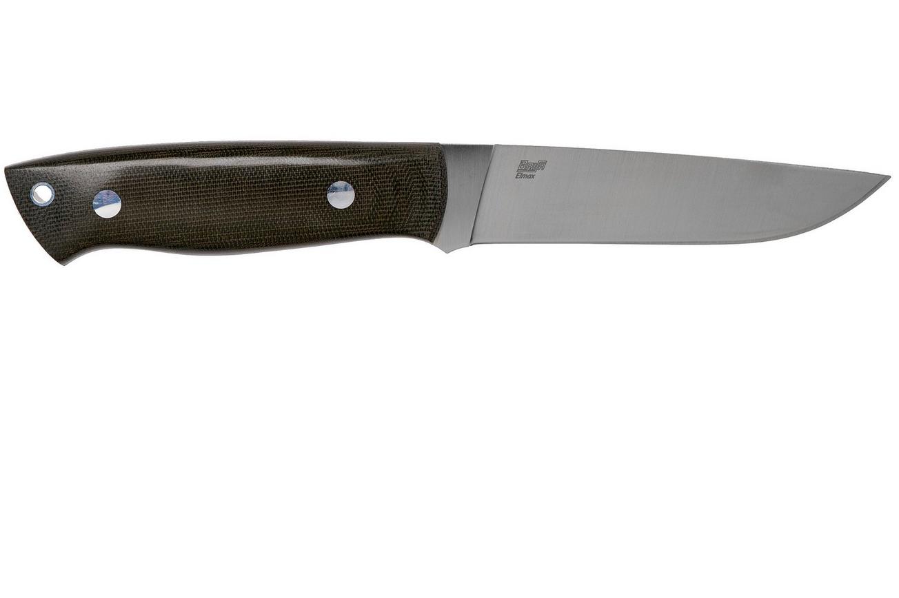 Brisa Trapper 115 Green Canvas Micarta Elmax Flat 2066 bushcraftmes