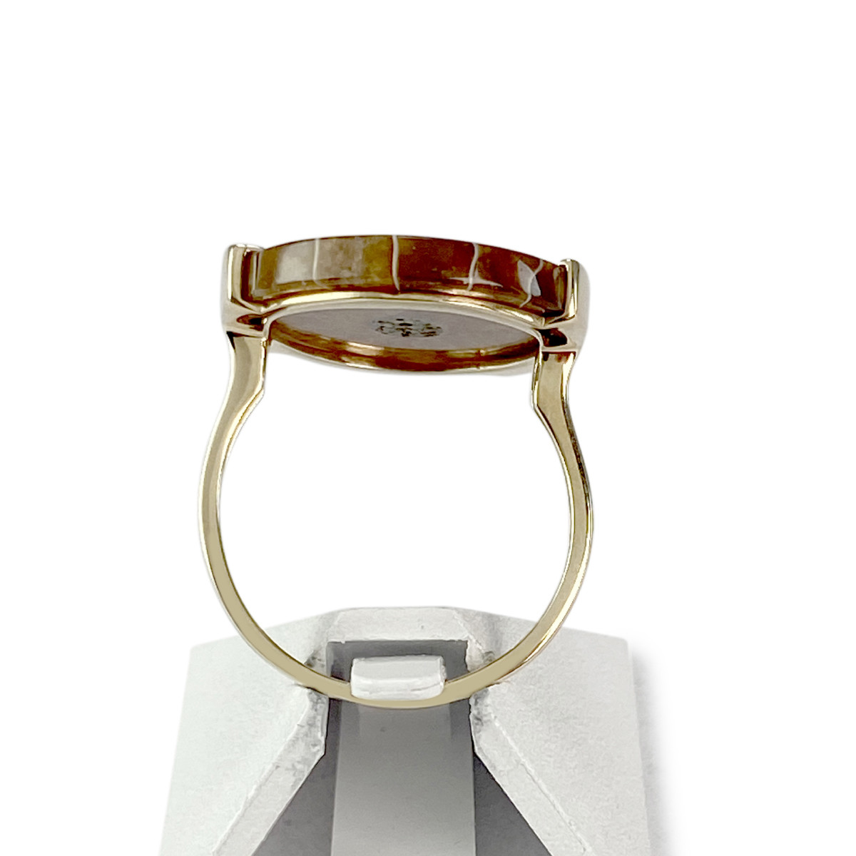 Bague d'occasion or 375 jaune fossile