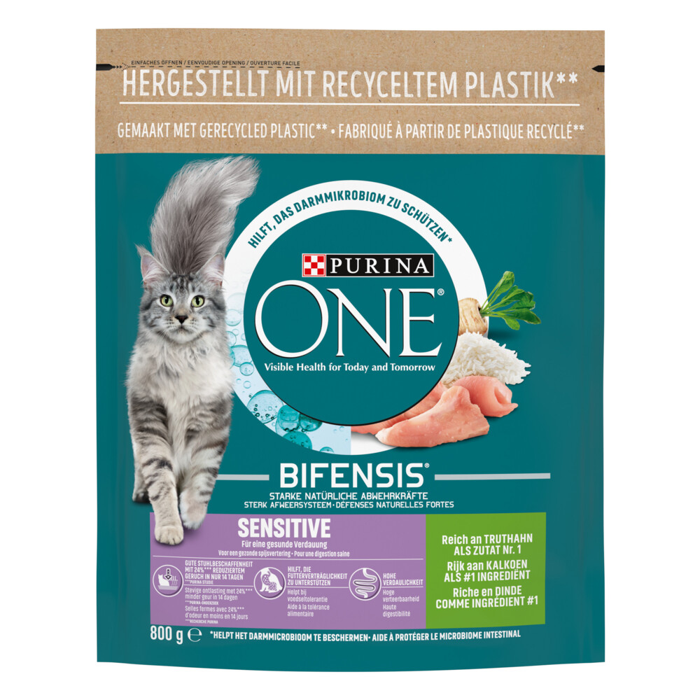 Purina ONE Sensitive Kalkoen800 gr