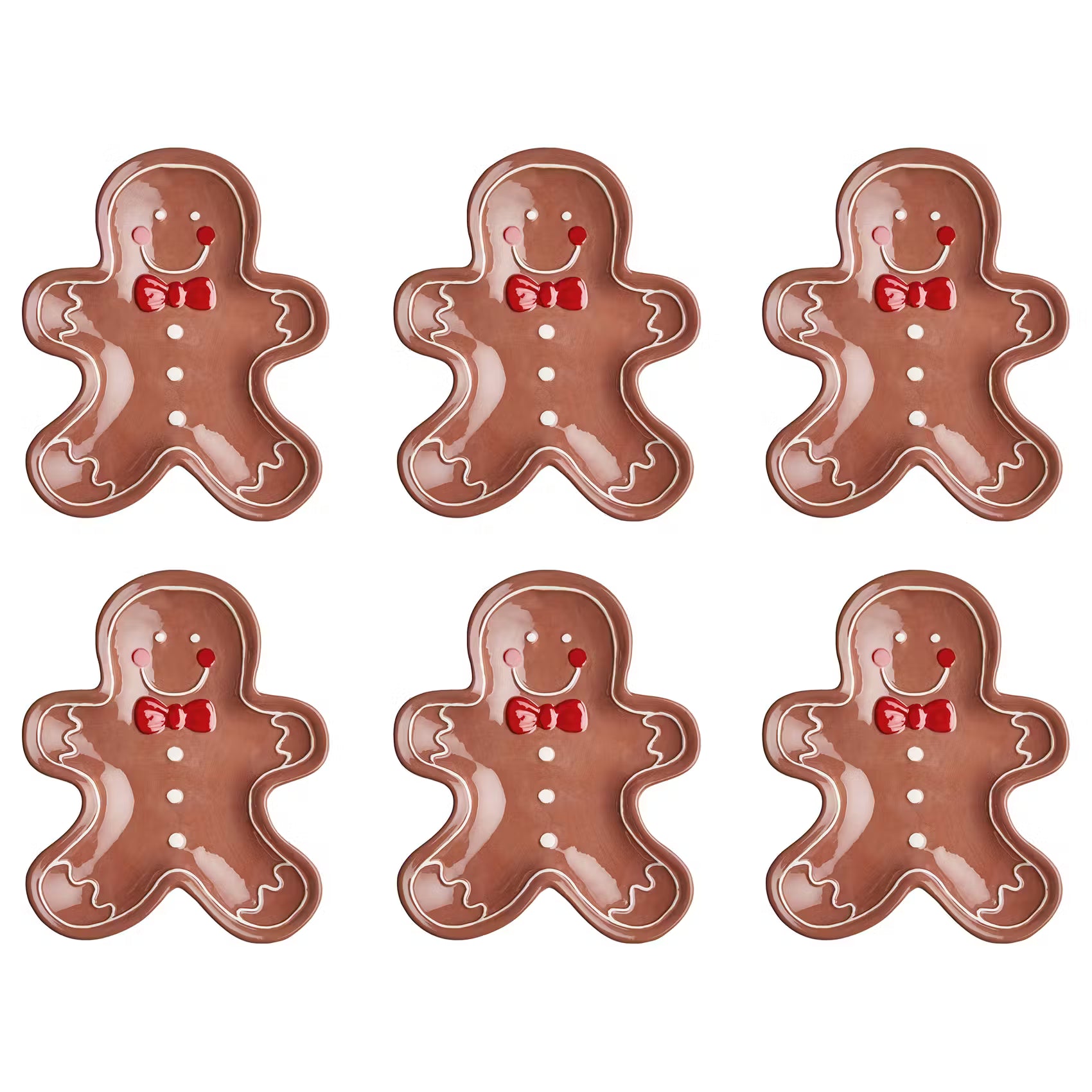 SWEET X-MAS Deko-Teller 6er-Set