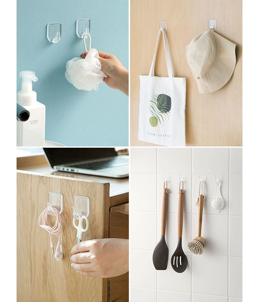 Home Simply - Kunststof kleefhaak (verschillende uitvoeringen) / Set