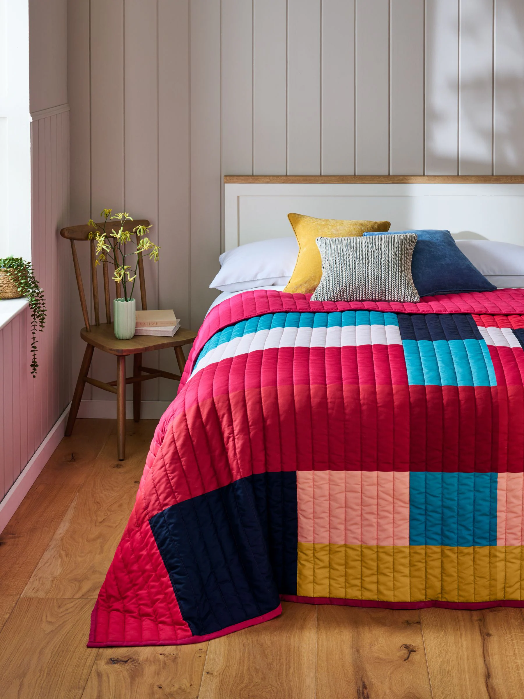 Quilted Stripe Bedspread
