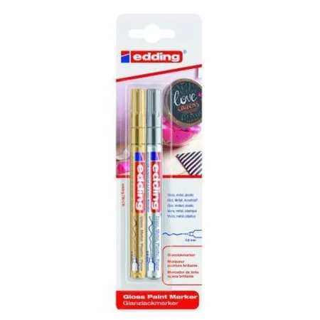 edding 780 Glanzlackmarker, 0.8mm, gold und silber