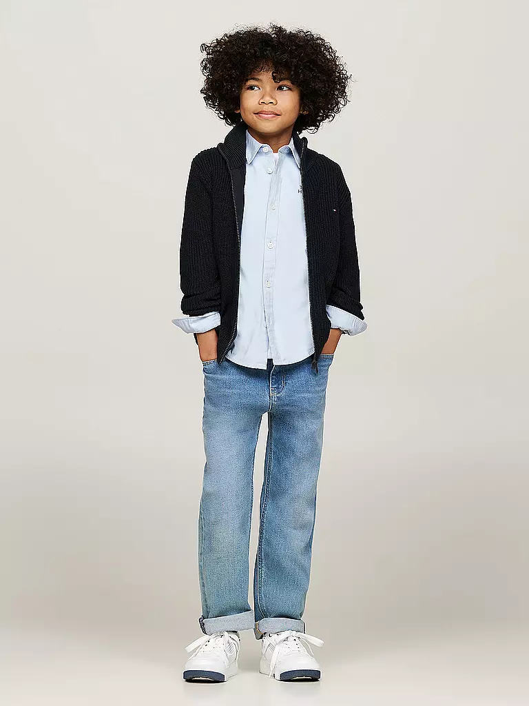 TOMMY HILFIGER Jungen Strickjacke dunkelblau