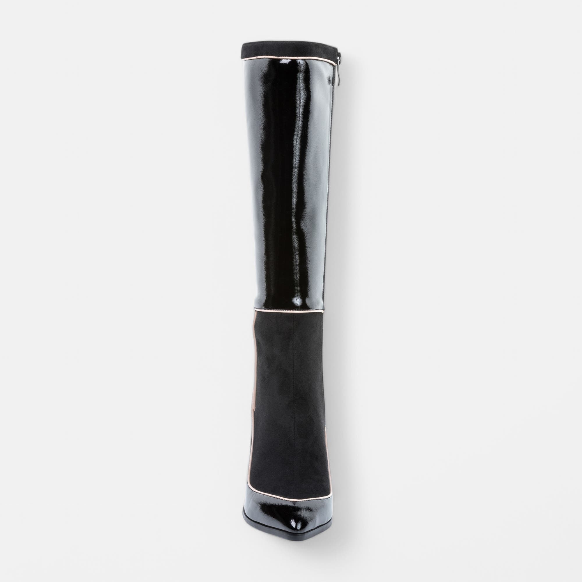 Bottes à talon Femme noir vernis