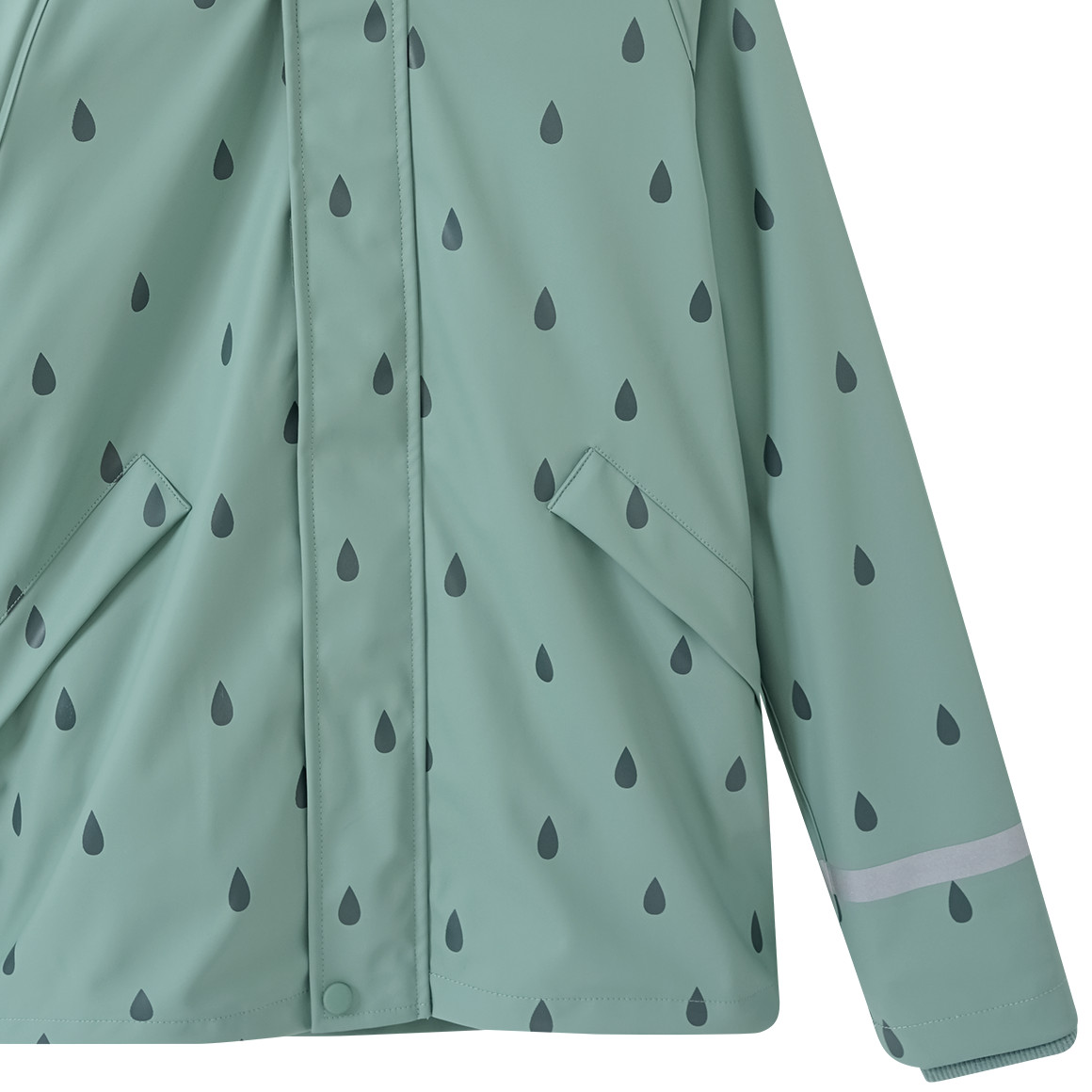 Yigga Kinder Regenjacke mit Regentropfen-Muster salbei
