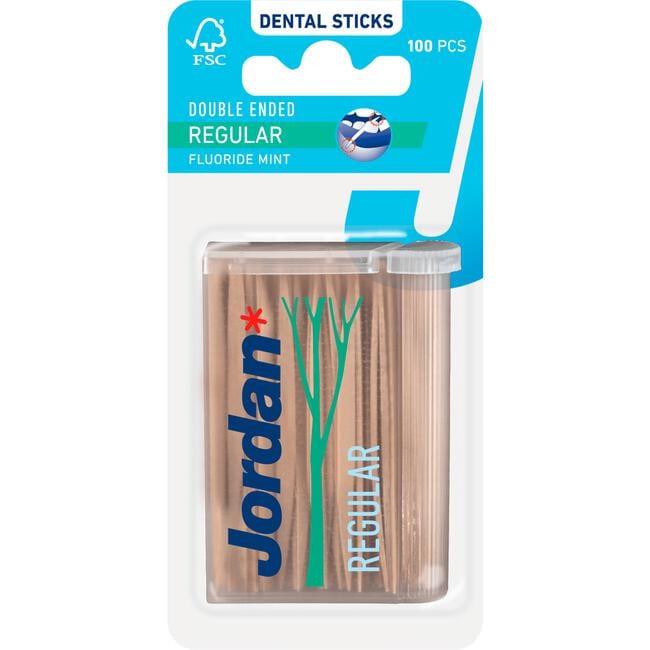 Jordan Dental Stick Double Ended Regular 100 Stuks