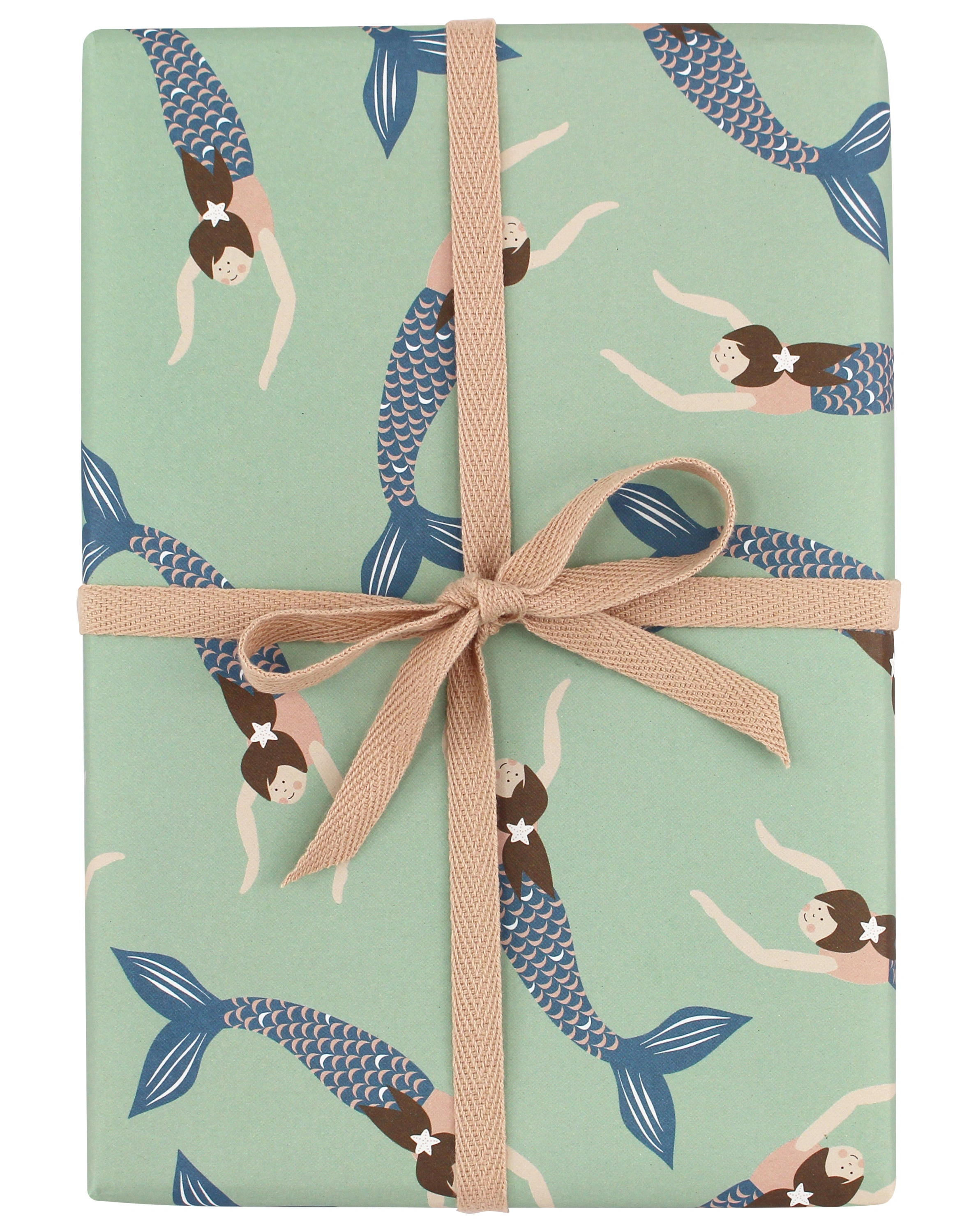 Geschenkpapier MEERJUNGFRAU 3 Bögen in mint