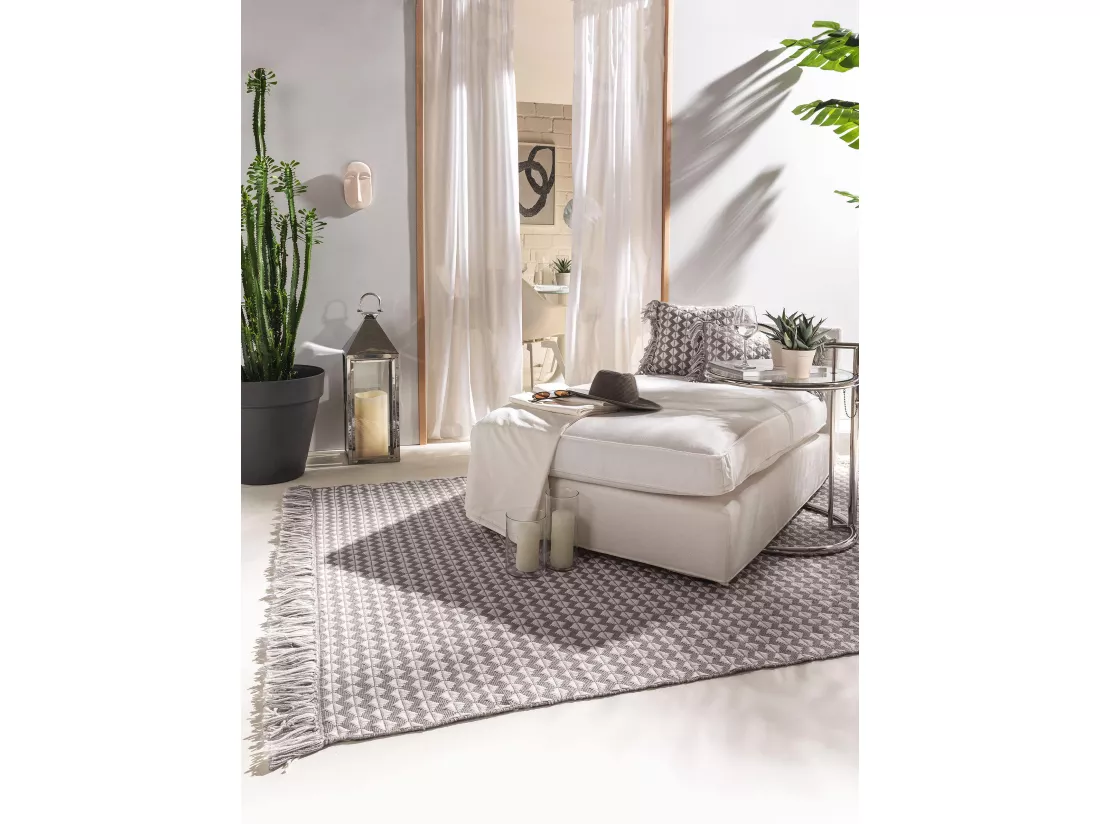 Tapis fabriqué à partir de matériaux recyclés Morty Gris 160x230 cm