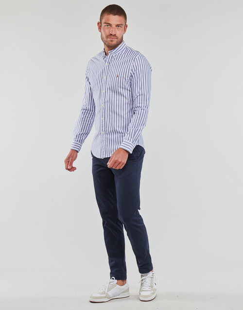Polo Ralph Lauren - CHEMISE COUPE DROITE EN OXFORD Azul / Blanco