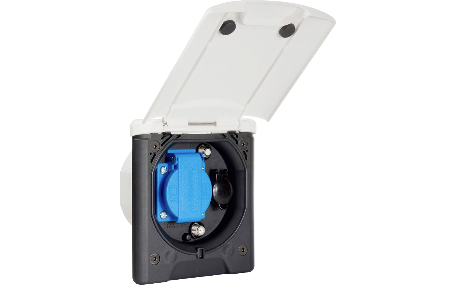 FaWo System ABL 13 Universal-Vorzeltsteckdose, Außensteckdose weiß