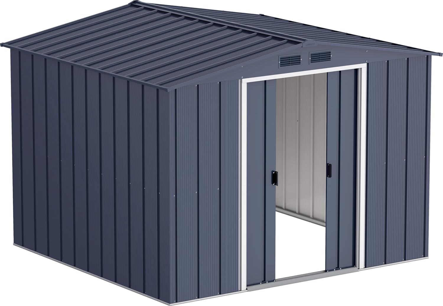 Duramax ECO 8 x 8 (5.89 m²) abri de Jardin en métal, Abri de Jardin en métal galvanisé à Chaud, Abri de Stockage d'outils, Structure de Toit renforcée, abri en métal sans Entretien, Anthracite