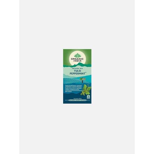 Organic India Infusão Bio Tulsi Peppermint 25 Saquetas