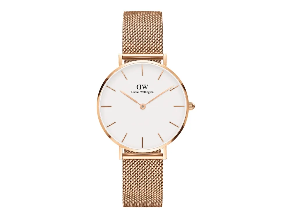 Daniel Wellington Classic Petite Melrose - Armbåndsur - kvarts - analog - roseguld - æggeskalshvid