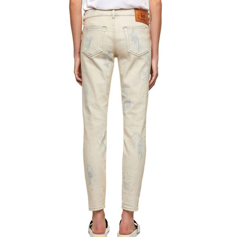 Diesel Jean Slim Low Bleu très délavé Femme Diesel D-jevel
