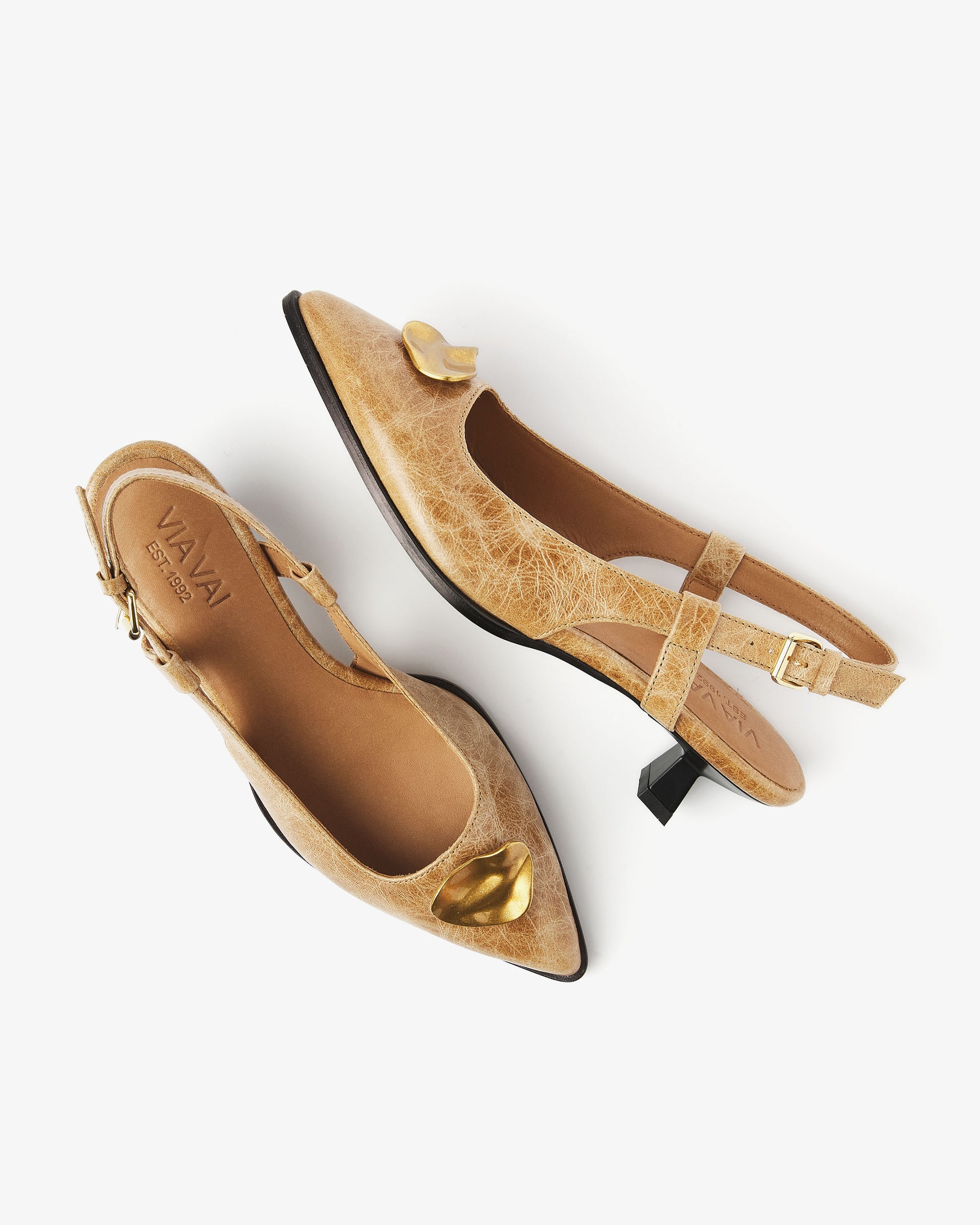 VIA VAI cognac slingbacks Lea Imani