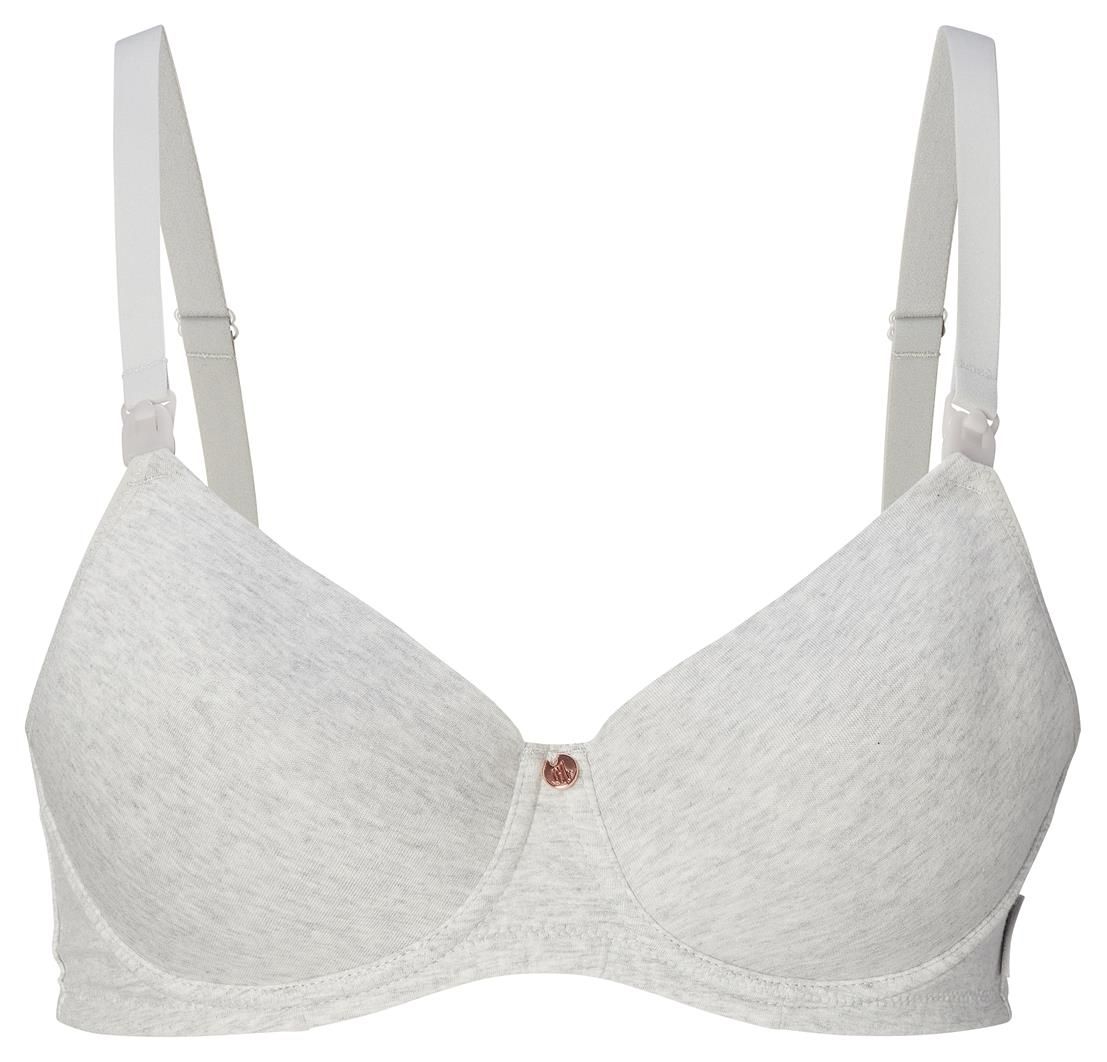 Noppies Maternity Voorgevormde voedingsbh Cotton Melange - Light Grey Melange