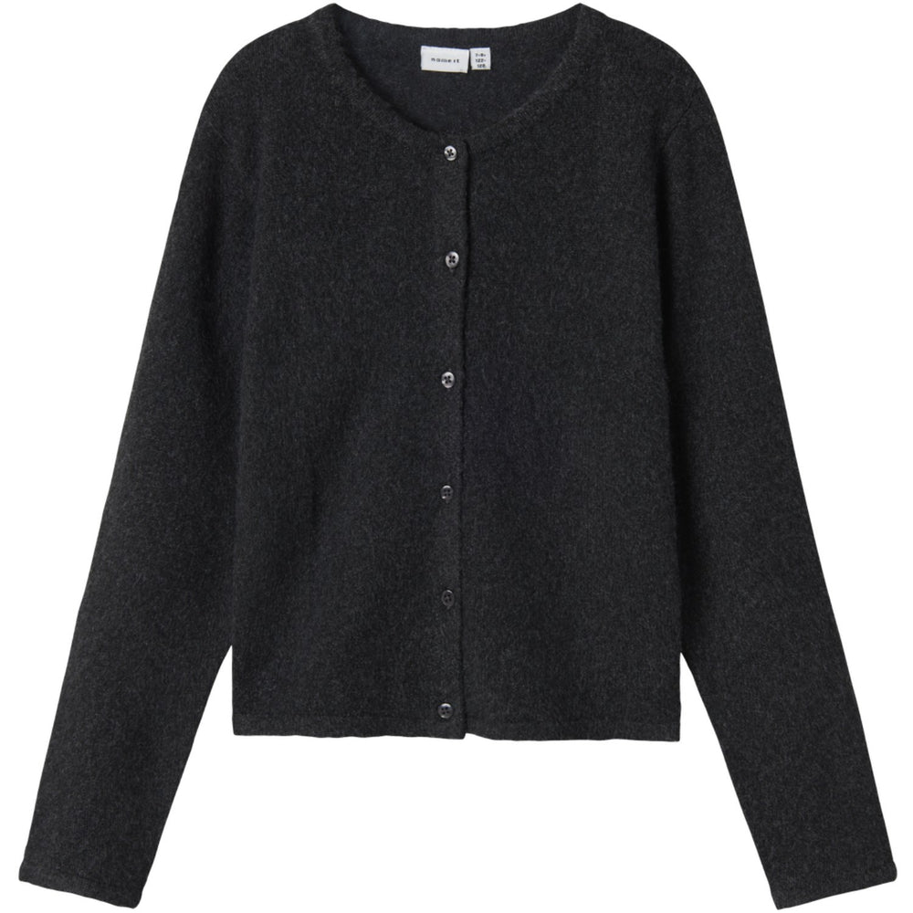 Køb Name It Dark Grey Melange Nkfsaluna Ls Strik Card Noos